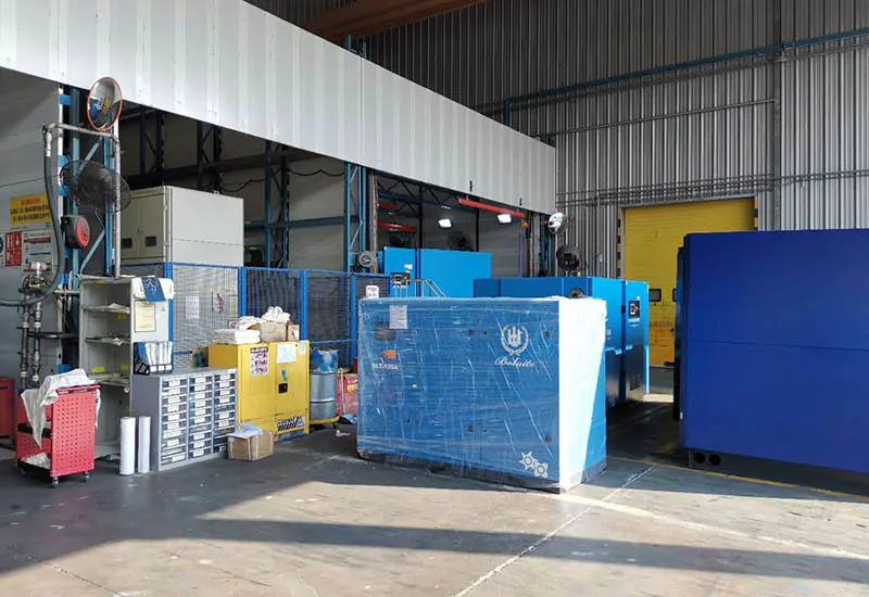 Atlas Copco Bolaite Quincy BLT oil lubricated twin screw air compressors in stock