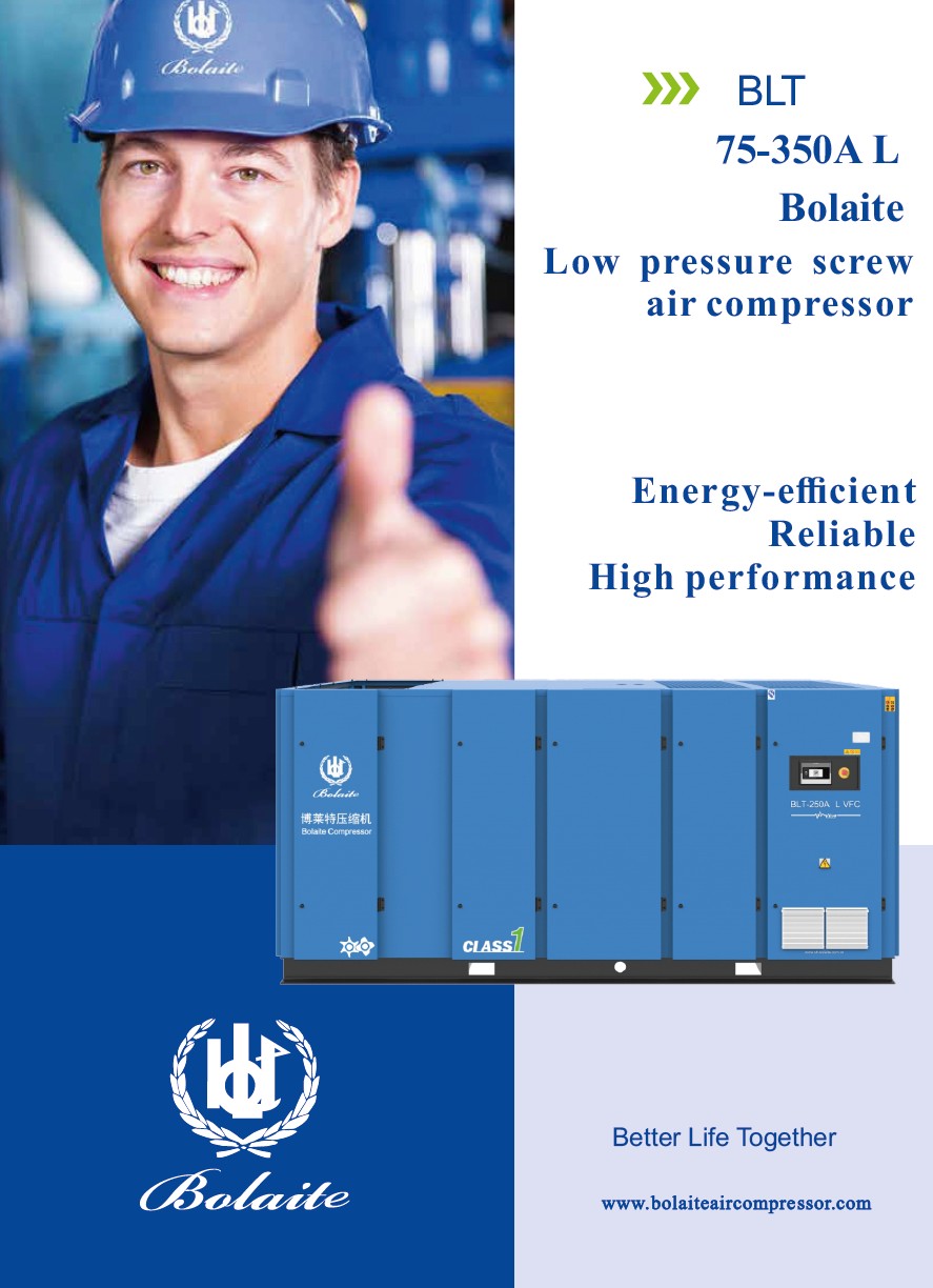 Atlas Copco Liutech Bolaite air compressor blt l 3.5-5.5 bar low pressure screw air compressor 